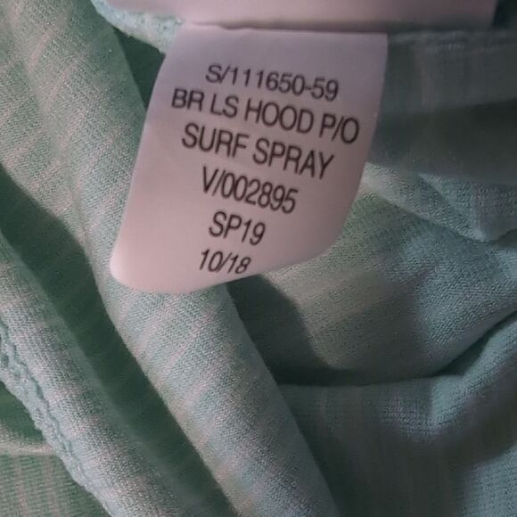 GapFit Breathe Mint Green Hooded Long Sleeve Top Ladies Small - Picture 5 of 7